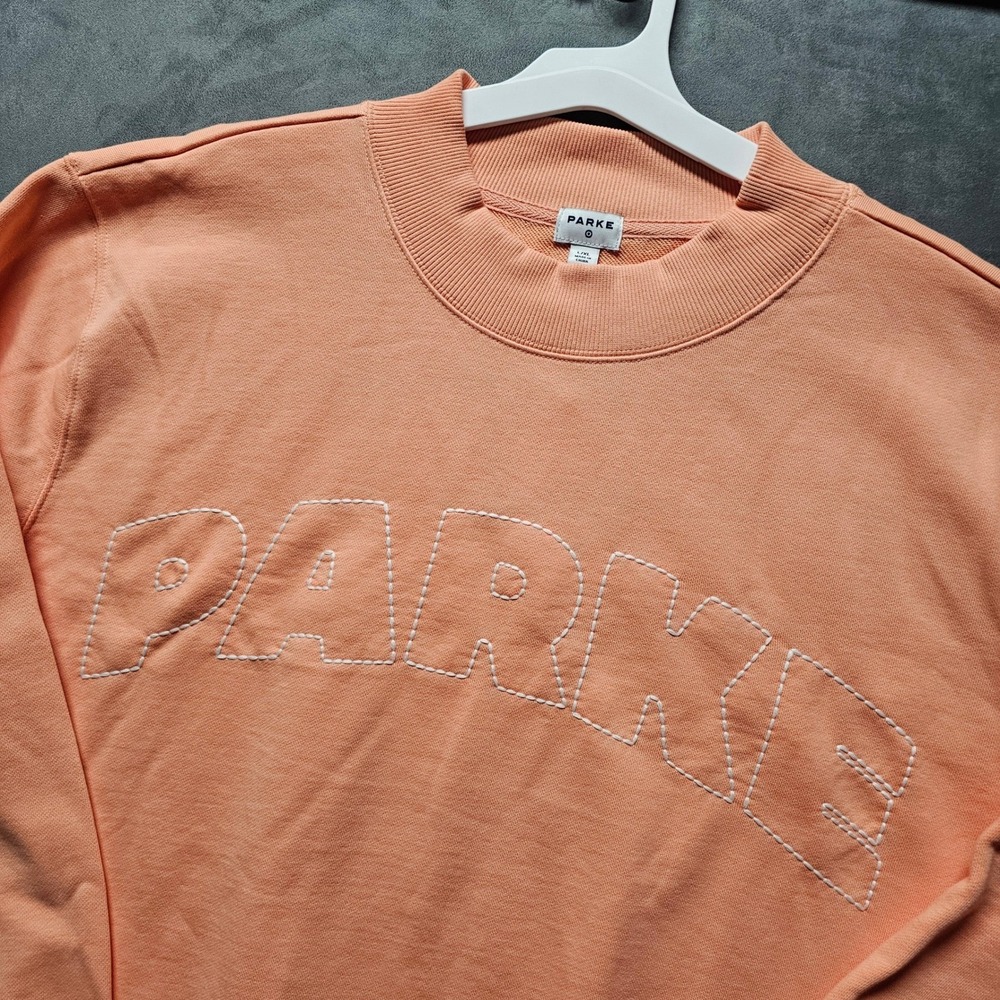 Parke x Target Orange Pullover Logo Sweatshirt‎ Mock Neck PCD001AM Women's L/XL